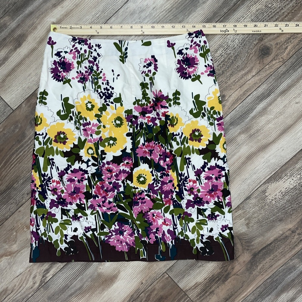 Heritage Collection By BASS Floral Cotton Skirt Sz 4 Women—A25 - Picture 6 of 6
